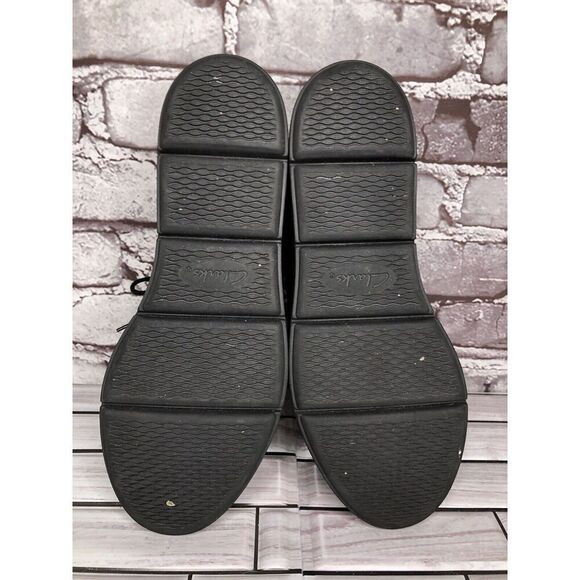 Clarks Unstructured Black Patent Leather Platform Lace Shoes Women Sz 8M US/39EU - Picture 15 of 16